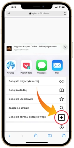 Dodaj do ekranu poczatkowego